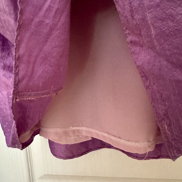 New Handmade Woman’s Lavender Silk Dress Top&Skirt, Sz S/M - Picture 5 of 16